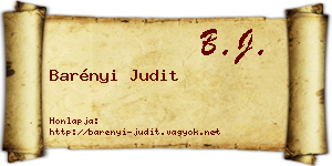 Barényi Judit névjegykártya